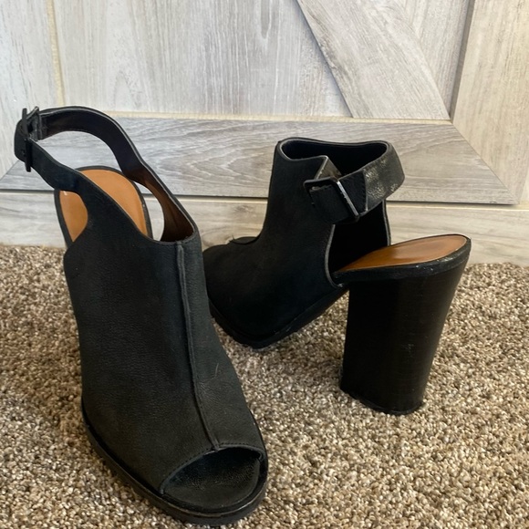 Lord & Taylor Nubuck Leather Heeled Sandal Bootie Shootie 6 - Picture 7 of 14